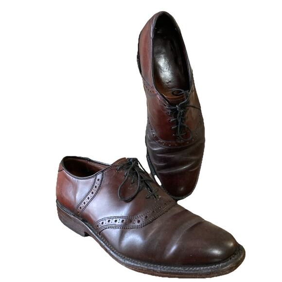 Allen Edmonds PRESCOTT Saddle OXFORD BROGUE Men\'s 9.5C Dress Leather Vibram 5668 Allen Edmonds | Shoes | Allen Edmonds Mens Shell Cordovan  main image 4